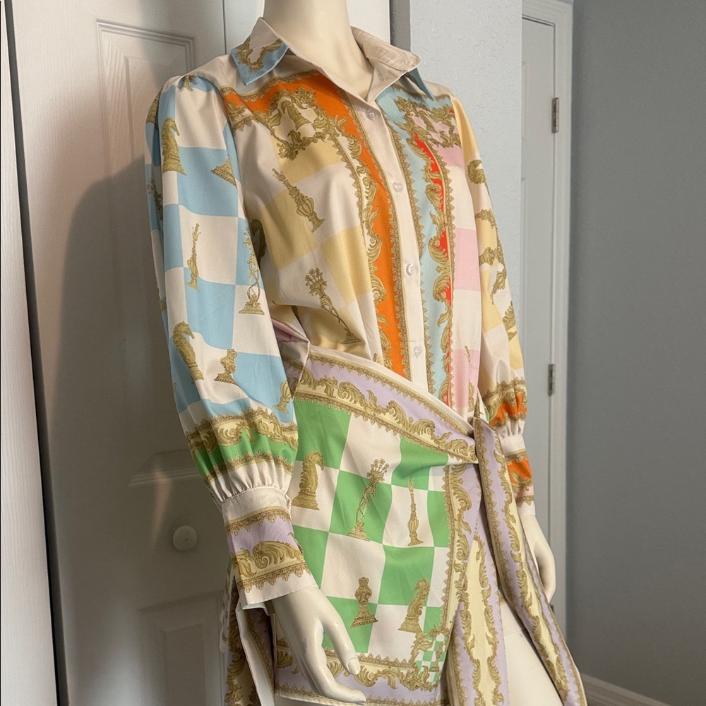 Multicolor Patterned Women's Jacket - image 2